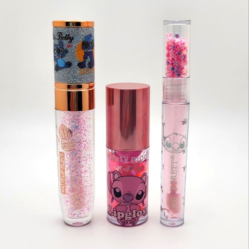 STITCH ANGEL 3-Pack Lip Gloss Lip Oil Bundle NEW